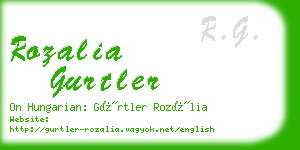 rozalia gurtler business card